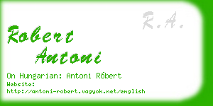 robert antoni business card