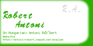 robert antoni business card